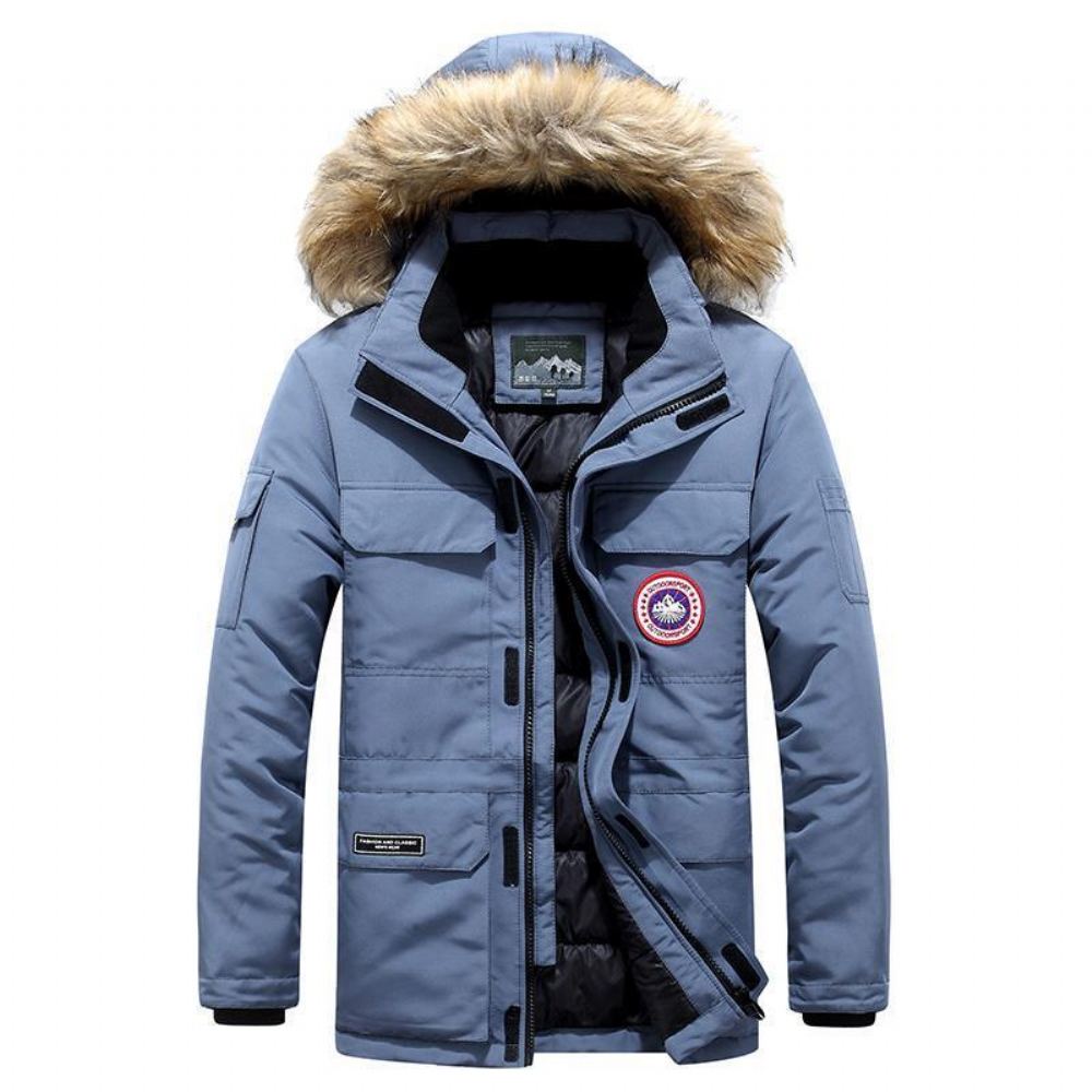 Miesten Takit Polar Windproof Fur Hooded Parka