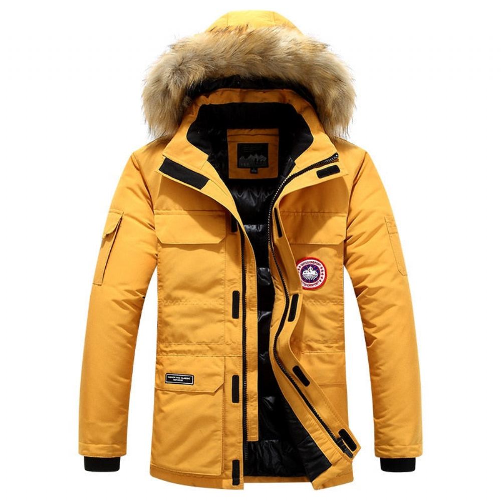 Miesten Takit Polar Windproof Fur Hooded Parka