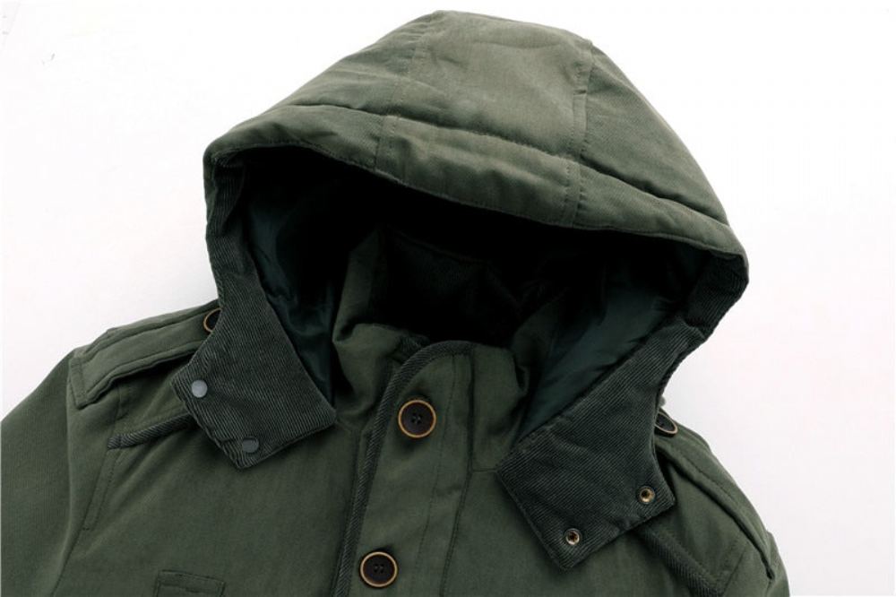 Miesten Takit Polar Winter Thicken Velvet Hooded Parka