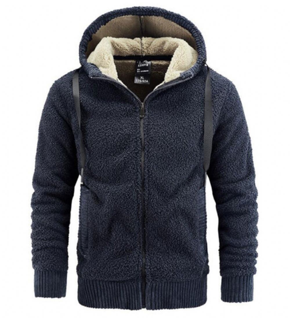 Miesten Takit Talven Lämmin Cashmere Fleece-takki