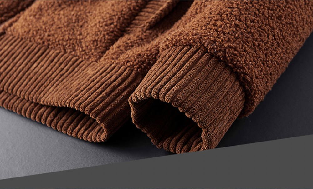 Miesten Takit Talven Lämmin Cashmere Fleece-takki