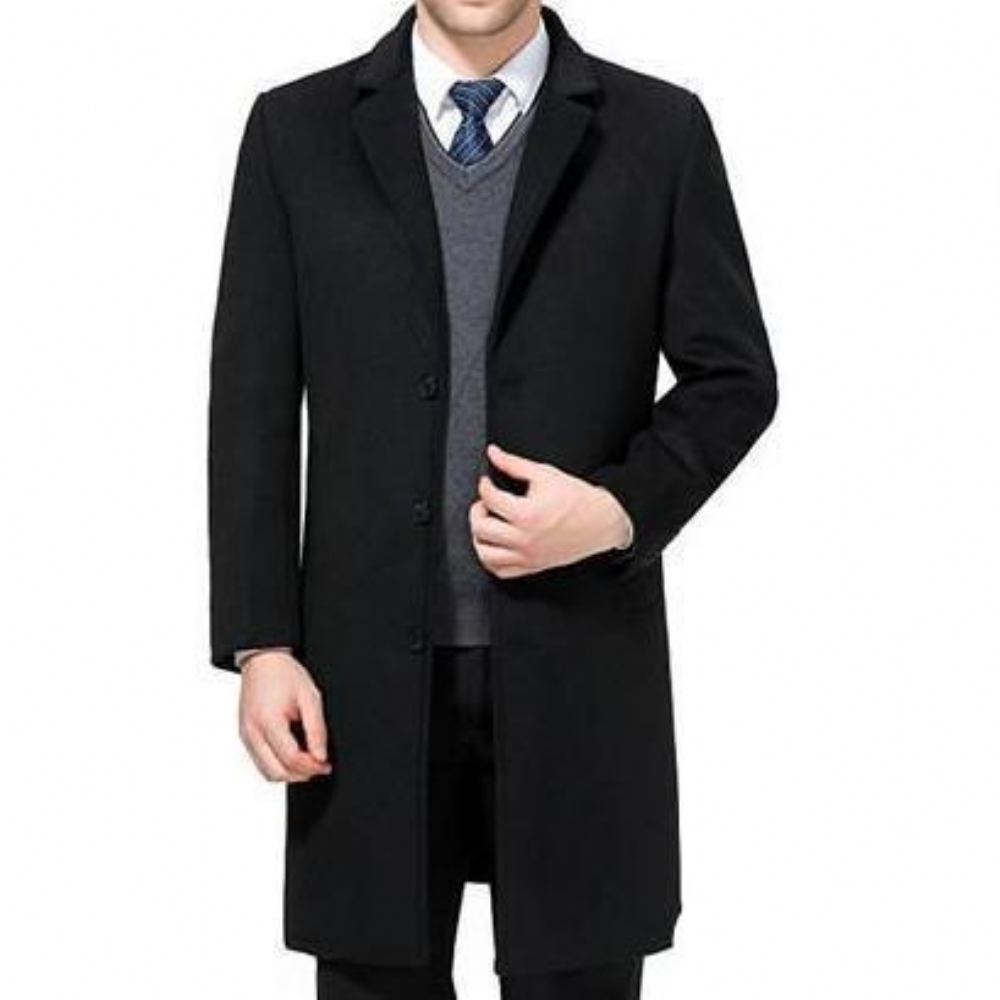 Takit Miesten Business-man Wool Blend Peallystakki