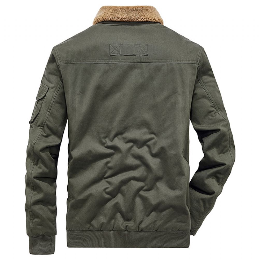 Takit Miesten Lämmin Puuvillainen American Windbreaker Bomber Takki