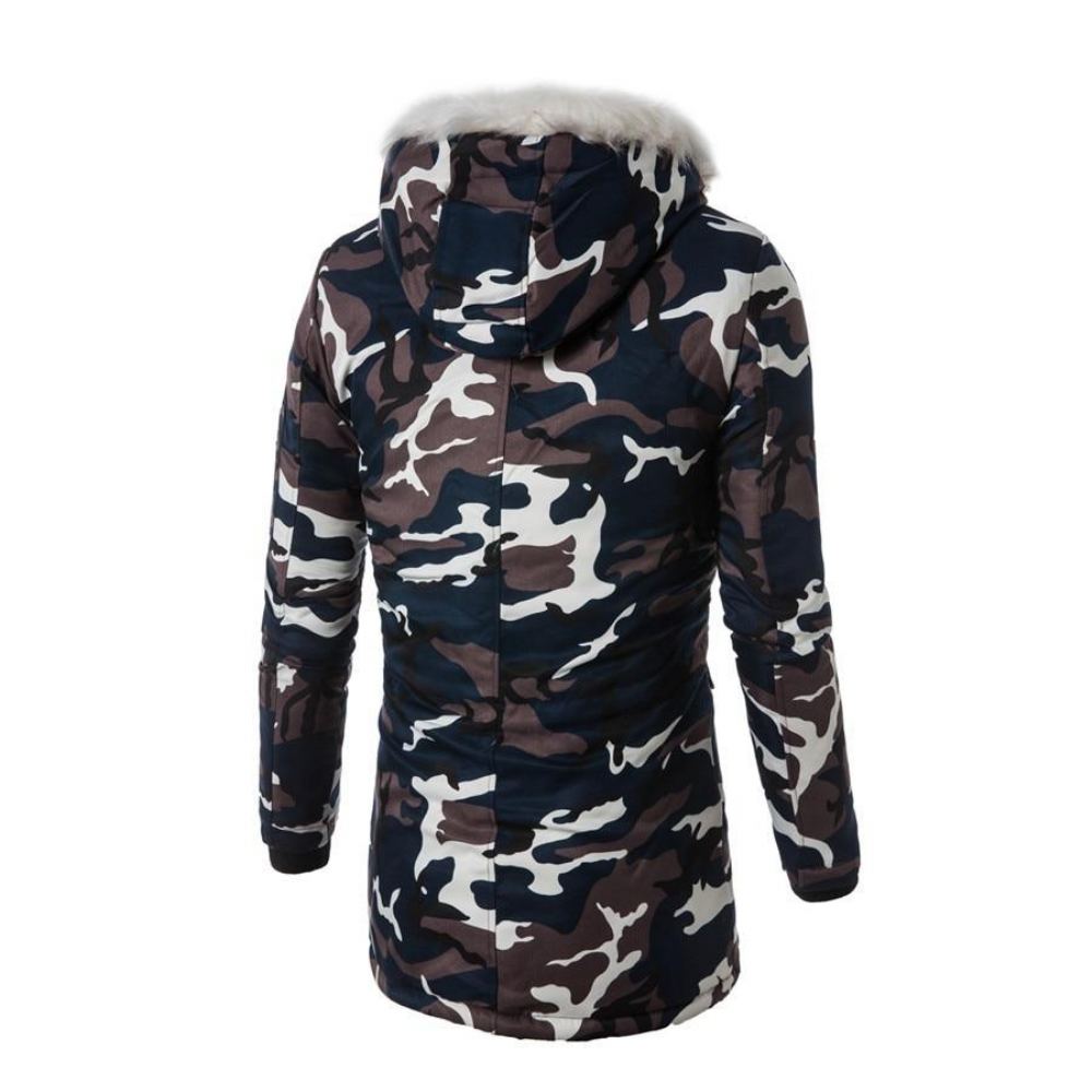 Takit Miesten Winter Camouflage Fur Hood Parka