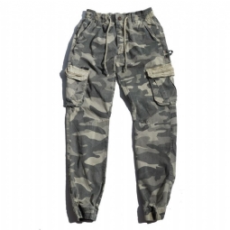 Miesten Housut Multi-pocket Color Camo Lenkkeilyhousut