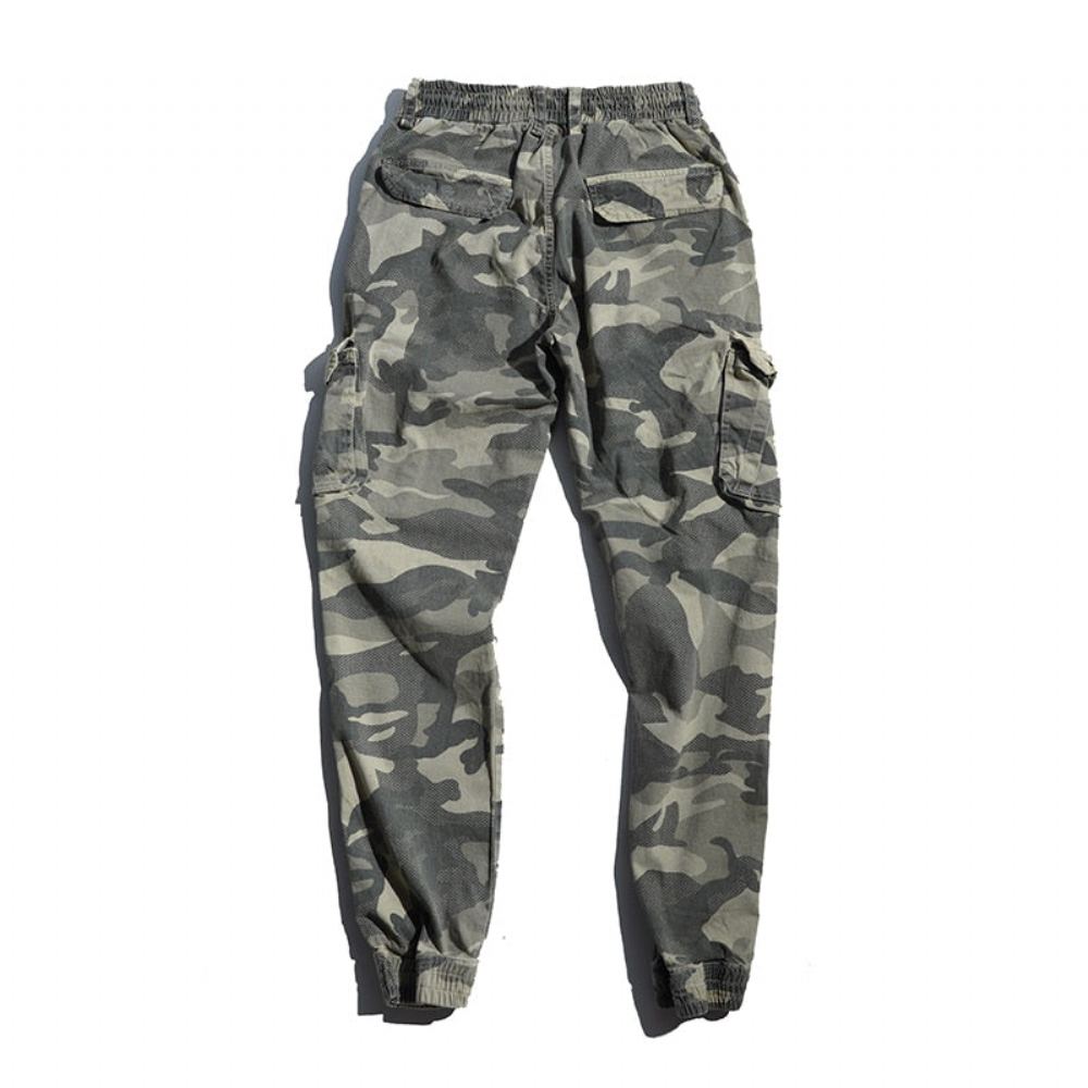 Miesten Housut Multi-pocket Color Camo Lenkkeilyhousut