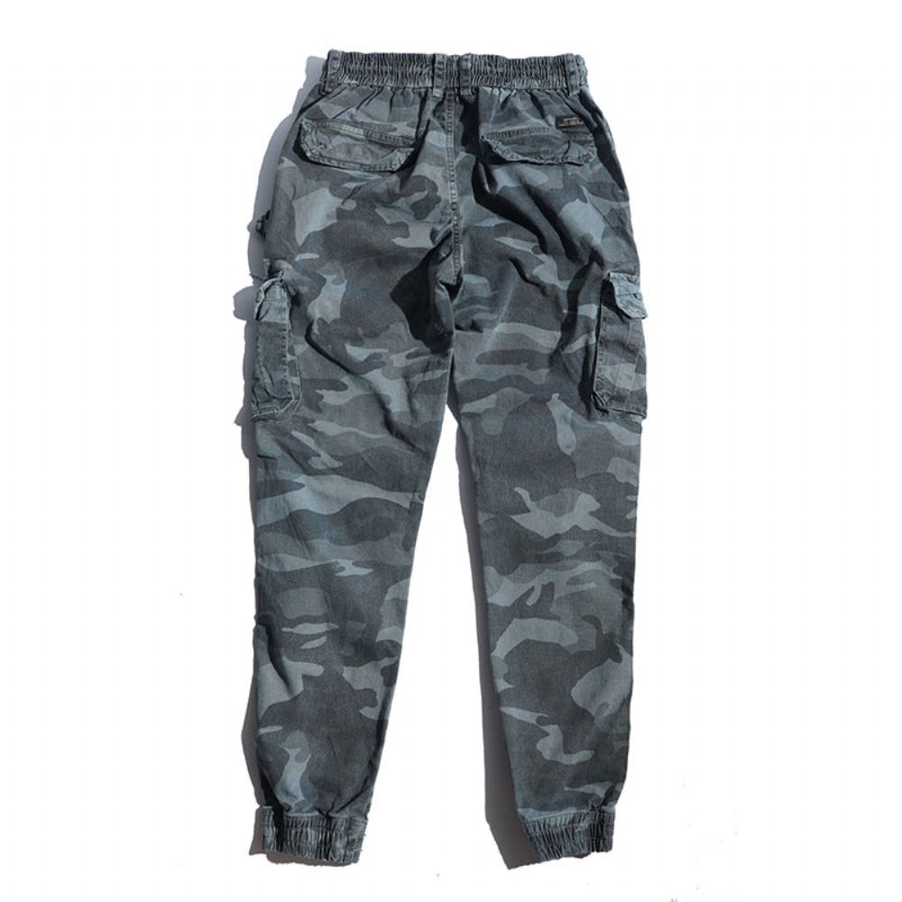 Miesten Housut Multi-pocket Color Camo Lenkkeilyhousut