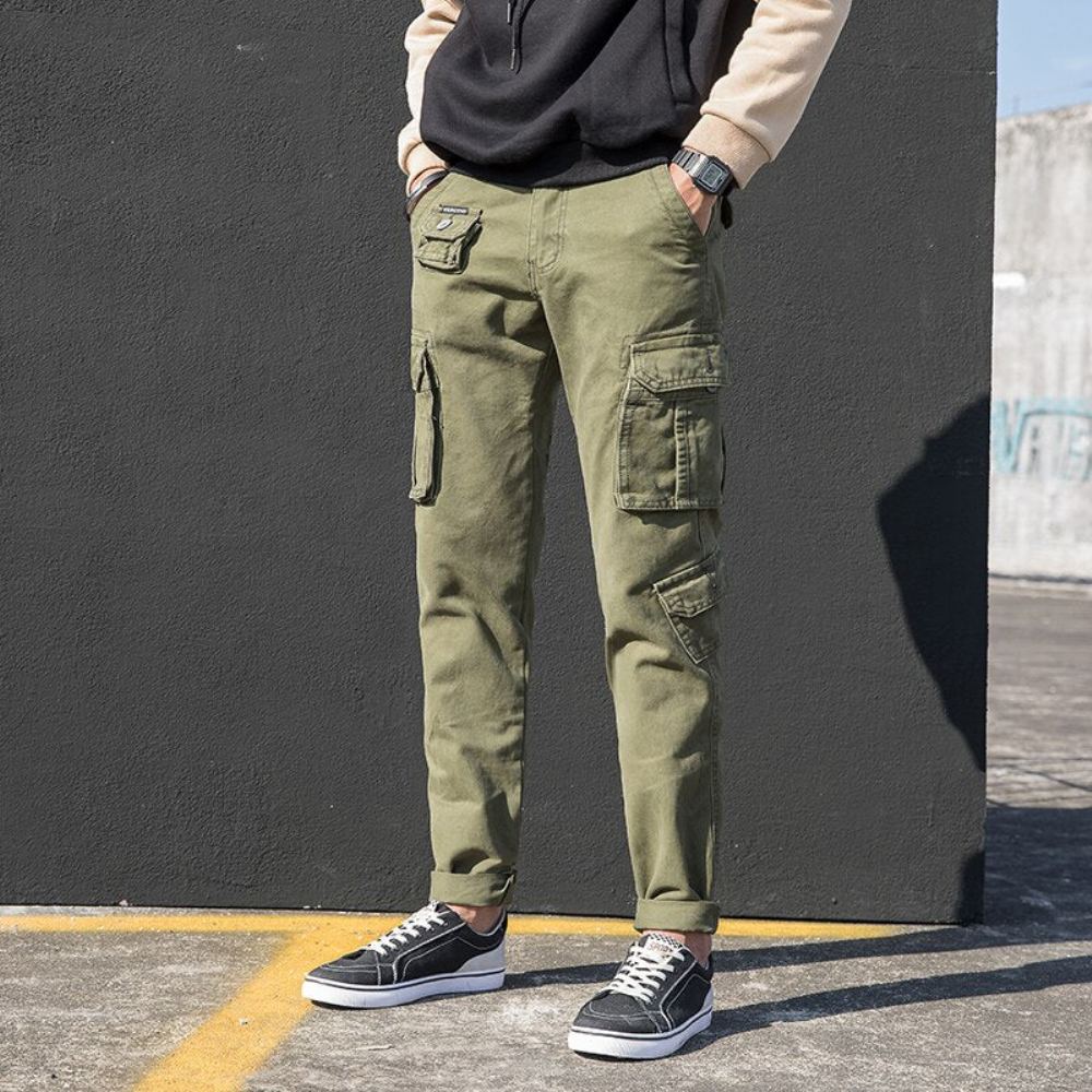 Miesten Housut Suunnittelija Cotton Camo Cargo Pants