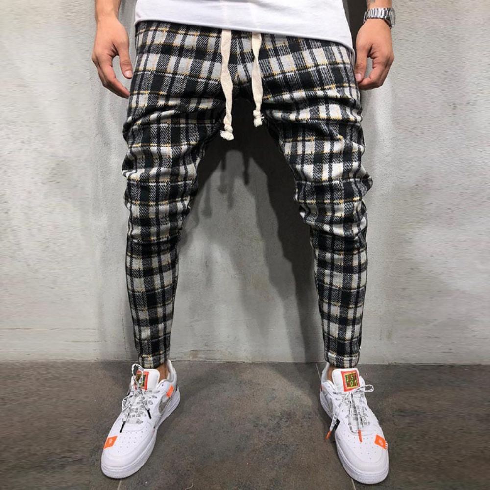 Muodikkaat Plaid Jogger Housut