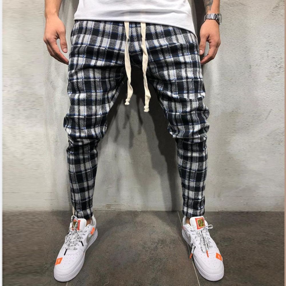 Muodikkaat Plaid Jogger Housut