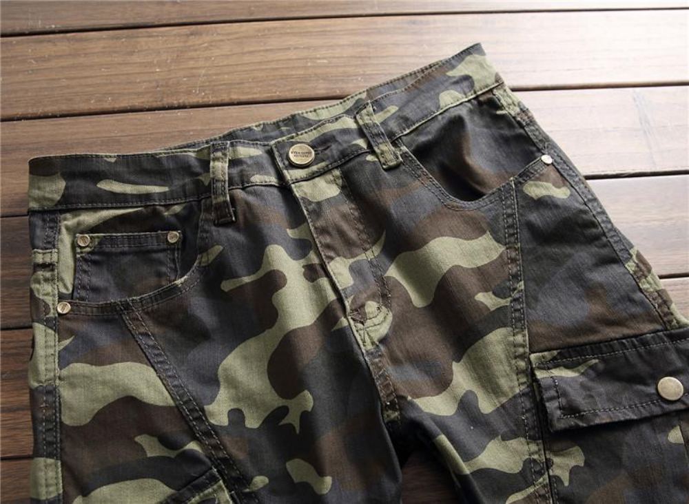 Camo Multi-pocket Casual Farkut