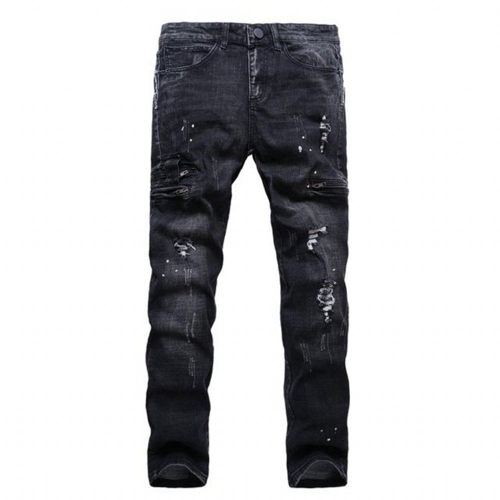 Denim Distressed Black Farkut