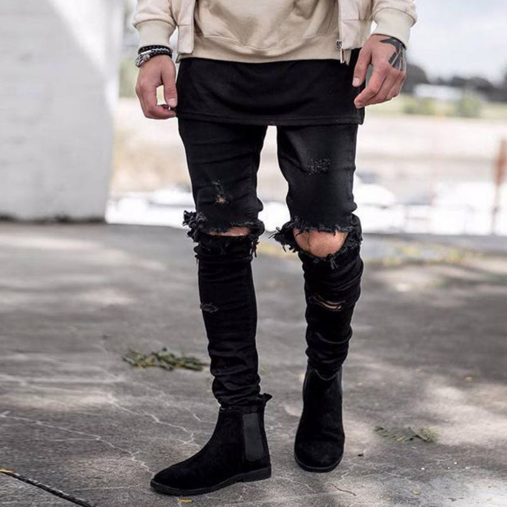 Distressed Denim Streetwear Farkut