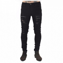 Farkut Miesten Hip Hop Swag Distressed Slim Jeans 3 Väriä