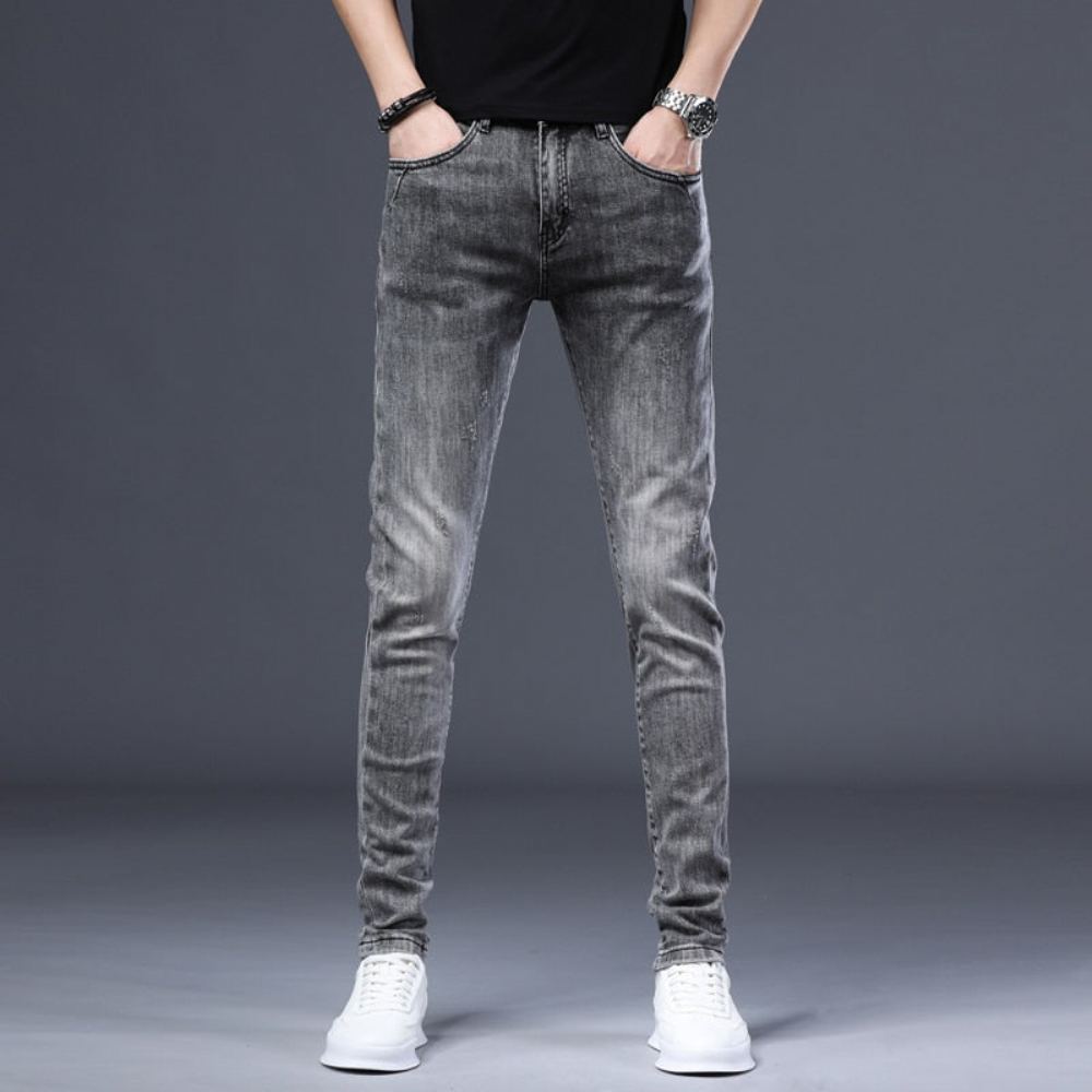 Farkut Miesten Skinny Stretch Leisure Denim Housut