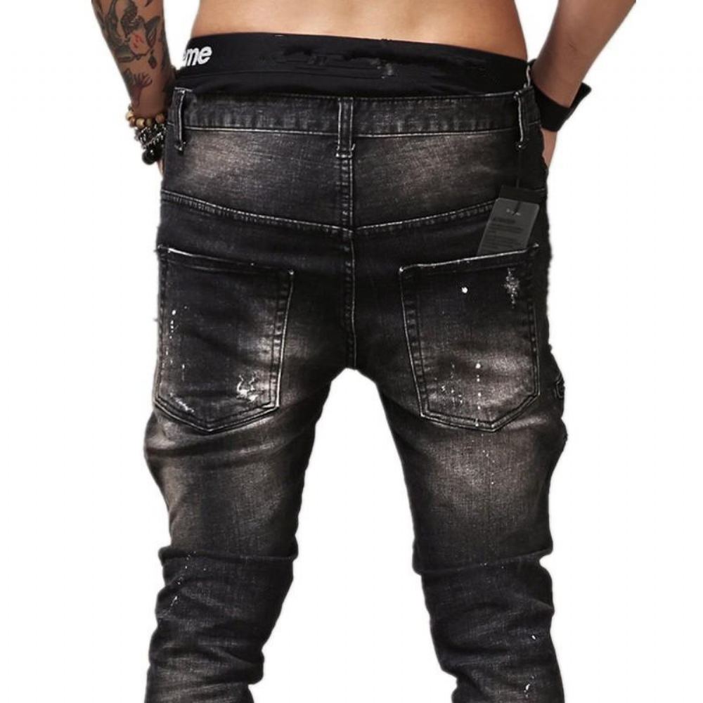 Laadukkaat Vintage Distressed Denim Farkut