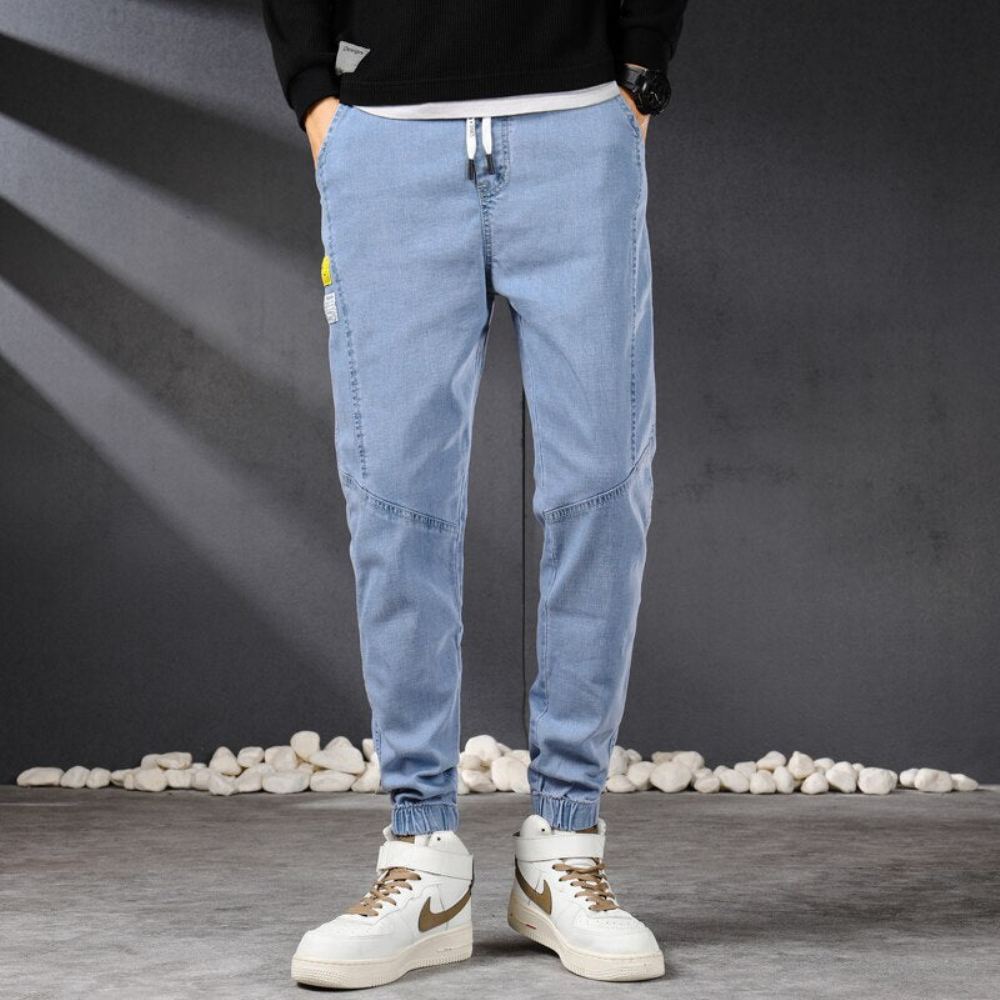 Miesten Farkut Vintage Streetwear Denim Jogger Housut