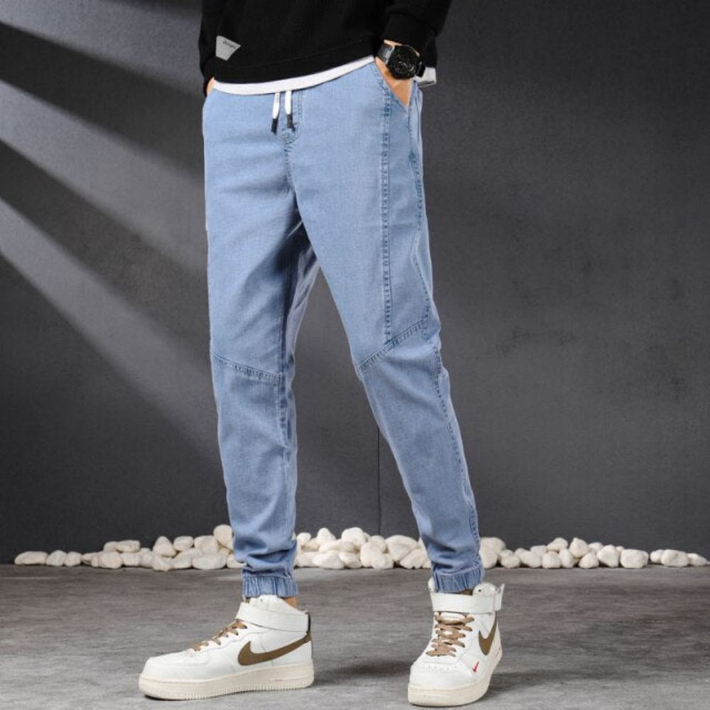 Miesten Farkut Vintage Streetwear Denim Jogger Housut