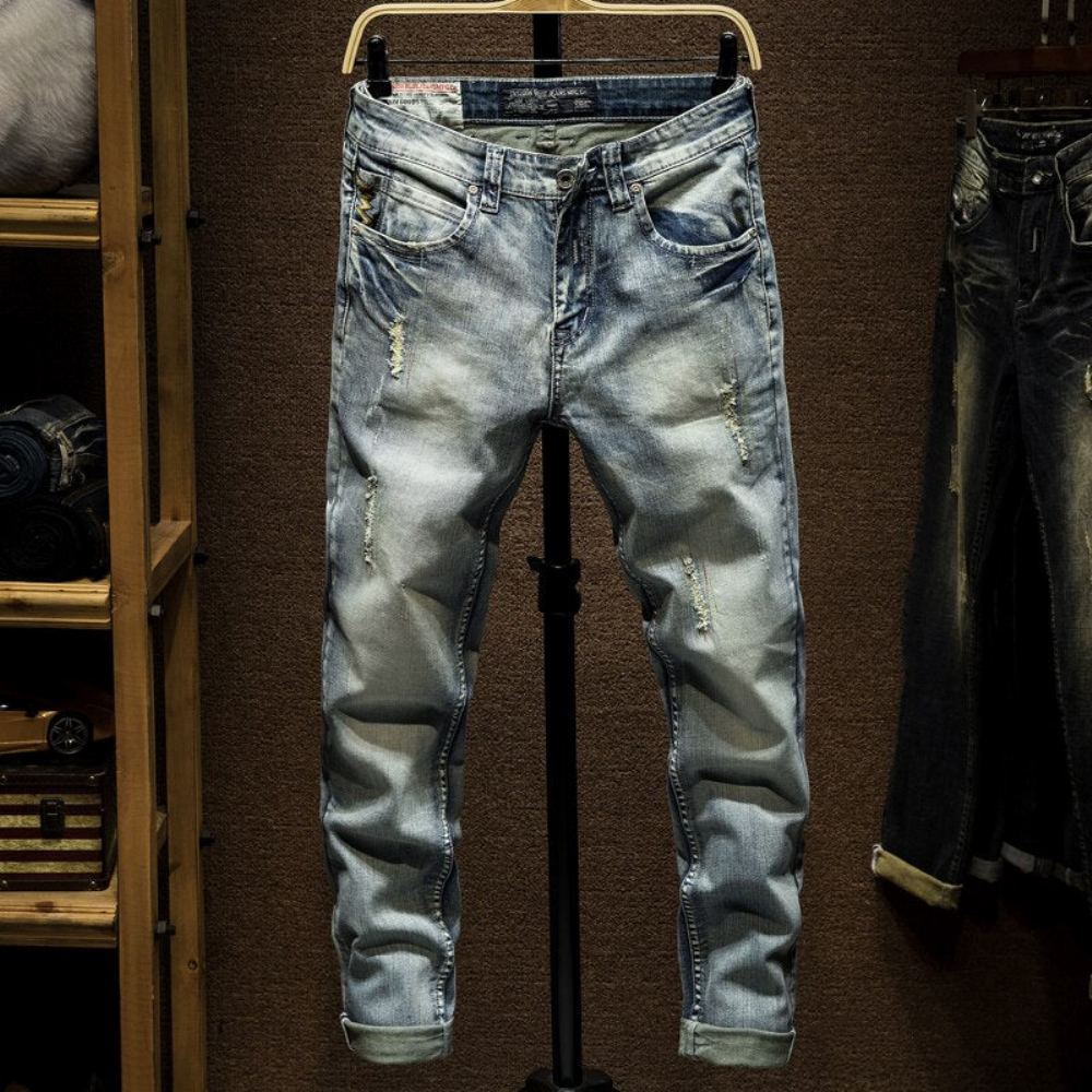 Skinny Repped Distressed Denim Farkut