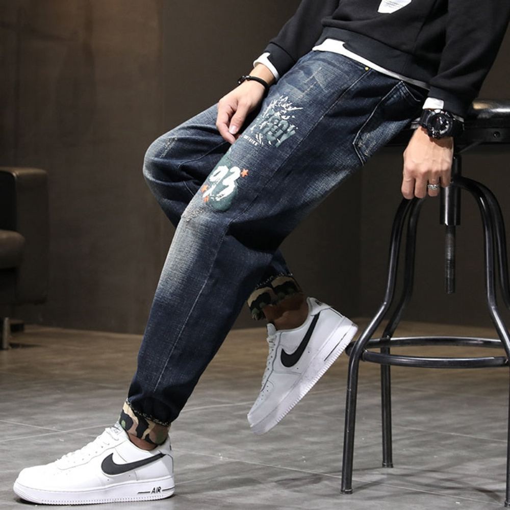 Streetwear Stretch Baggy Denim Farkut