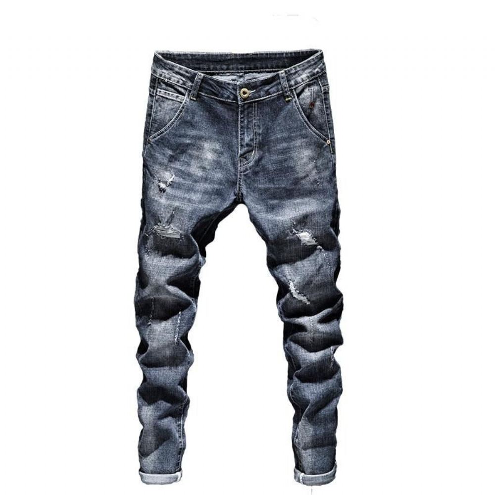 Stretch Slim Fit Distressed Farkut