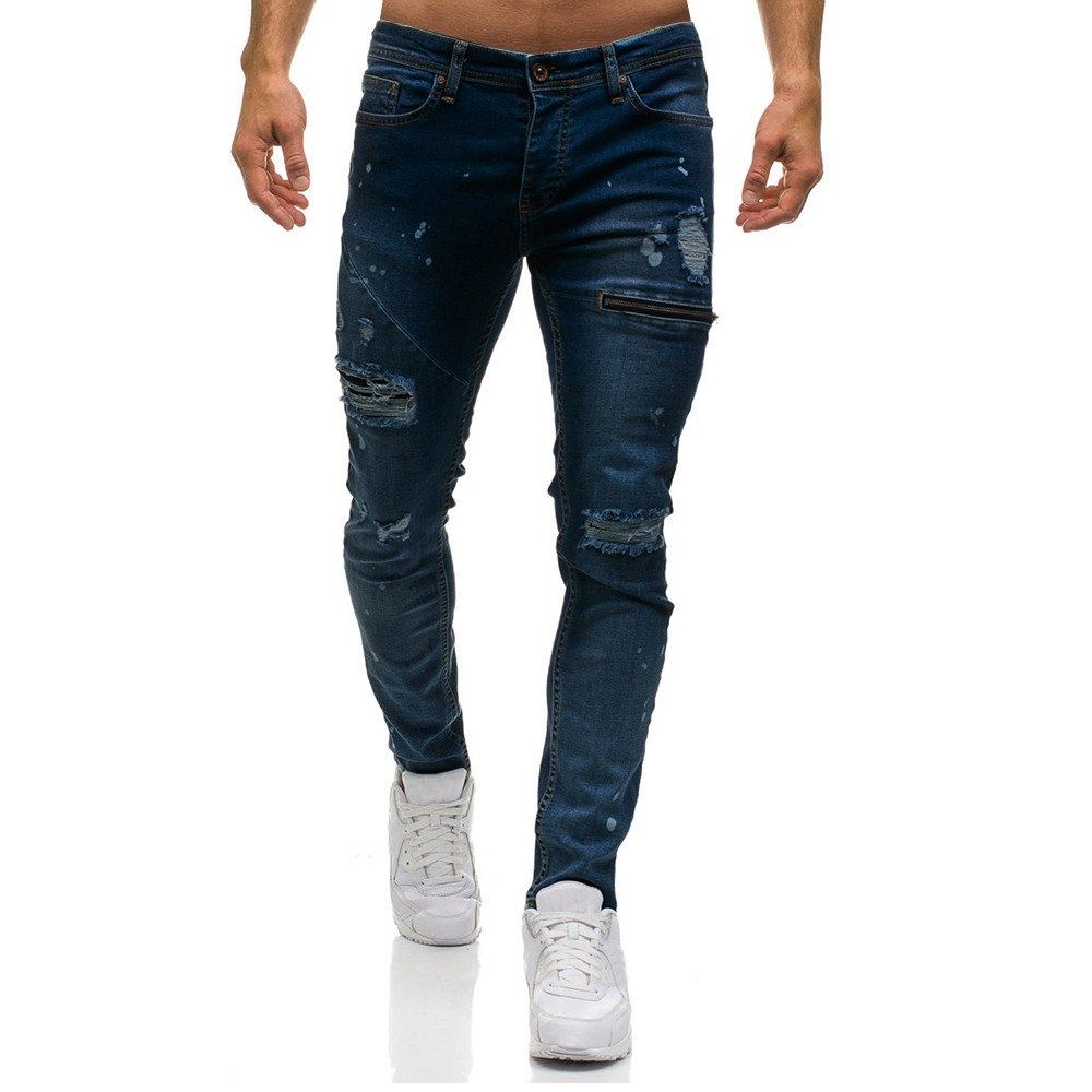 Tyylikkäät Holes Skinny Denim Farkut