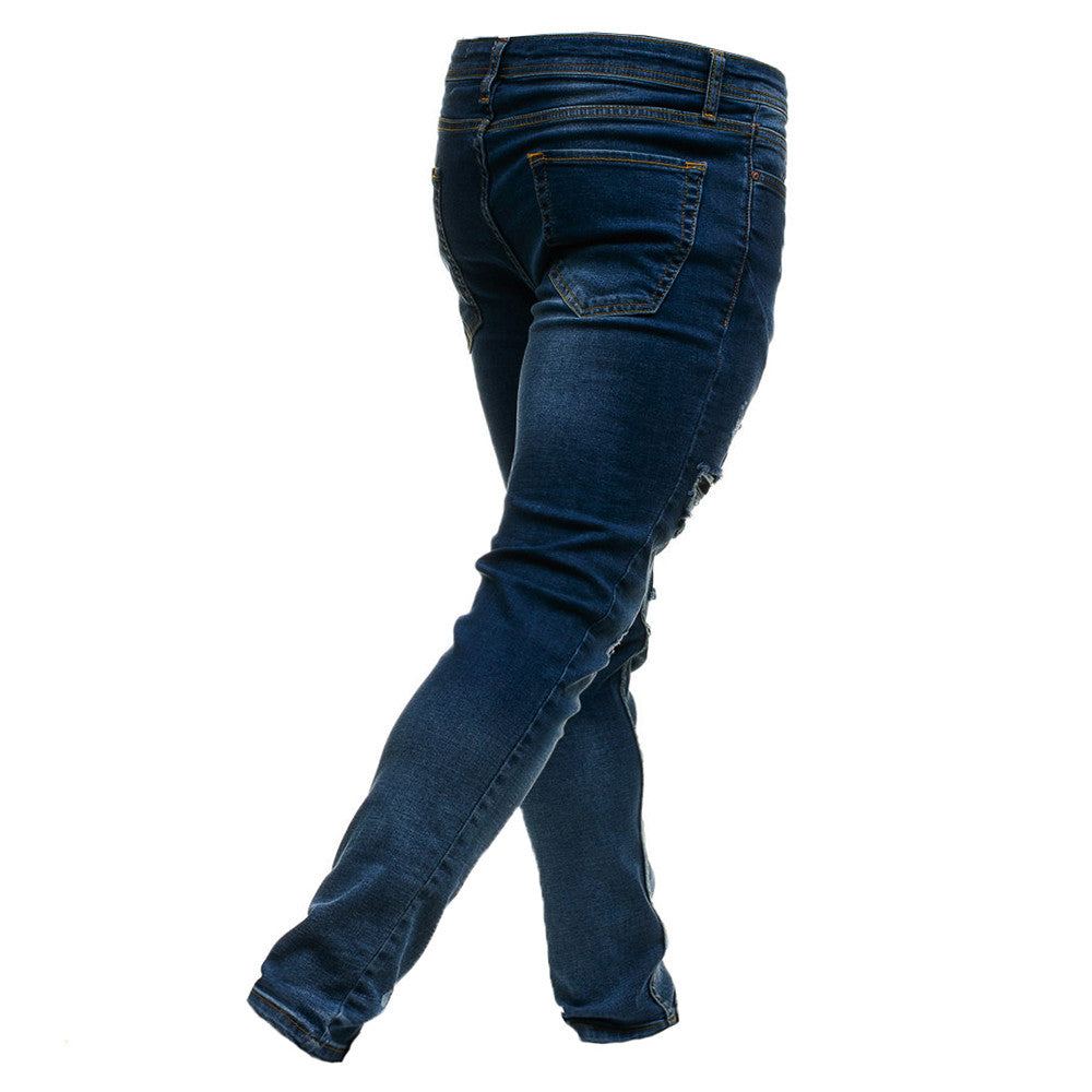 Tyylikkäät Holes Skinny Denim Farkut