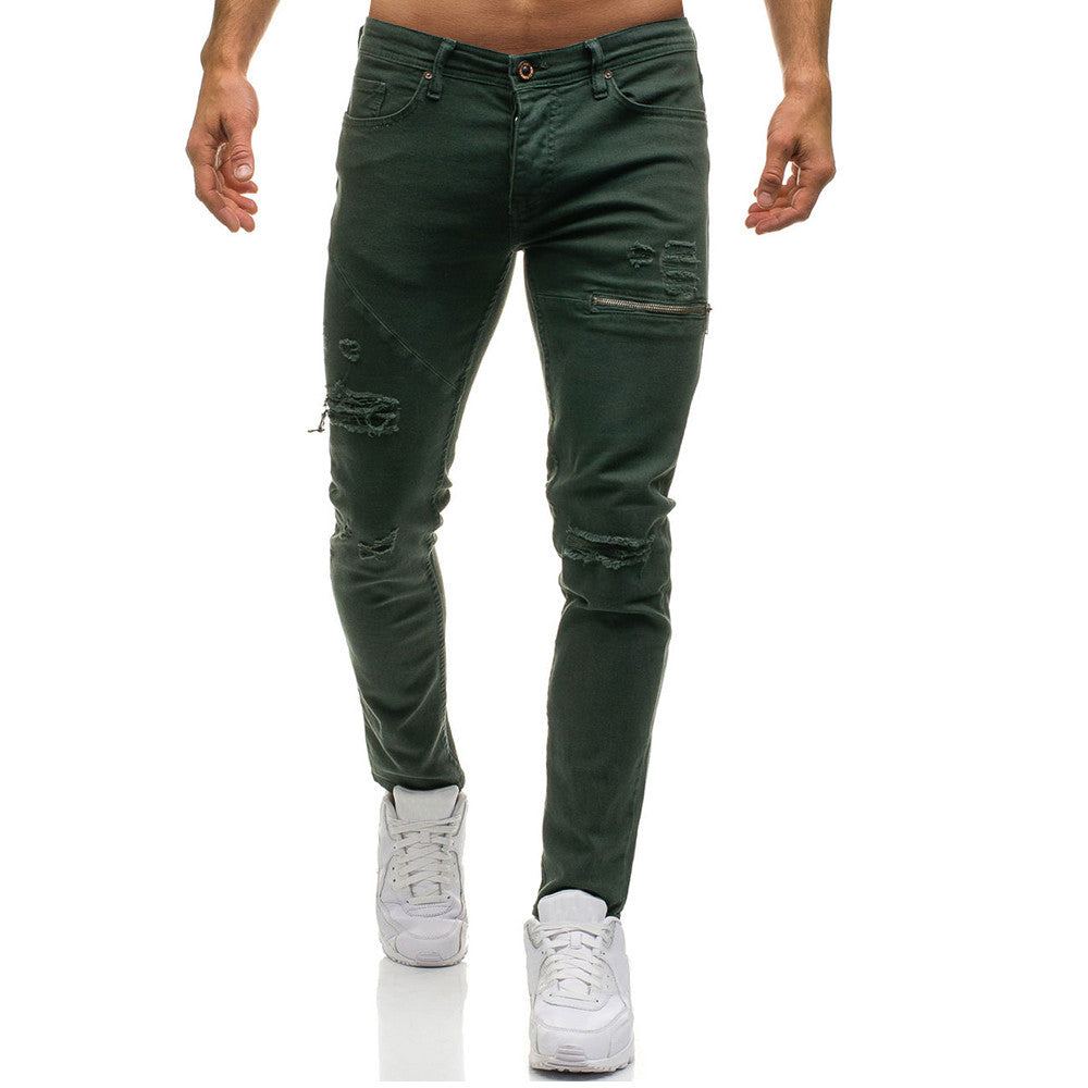 Tyylikkäät Holes Skinny Denim Farkut