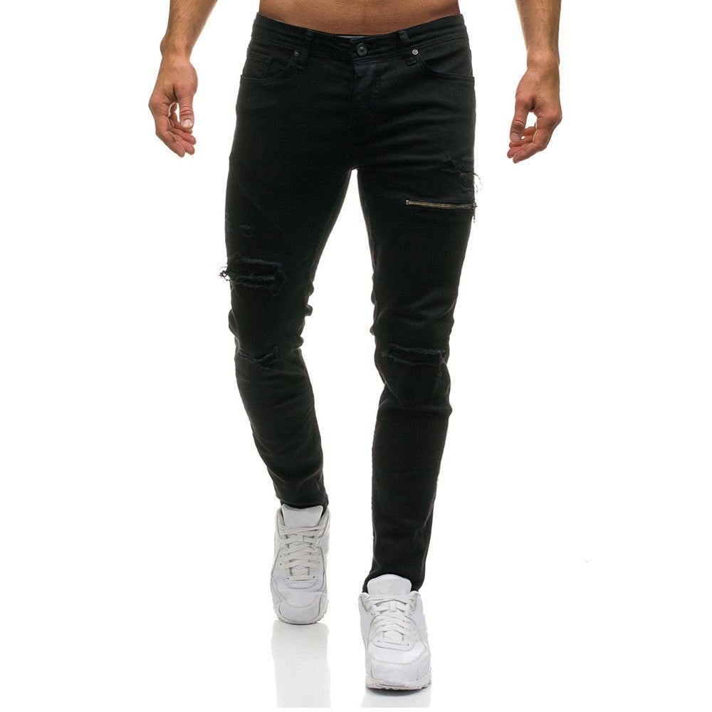 Tyylikkäät Holes Skinny Denim Farkut