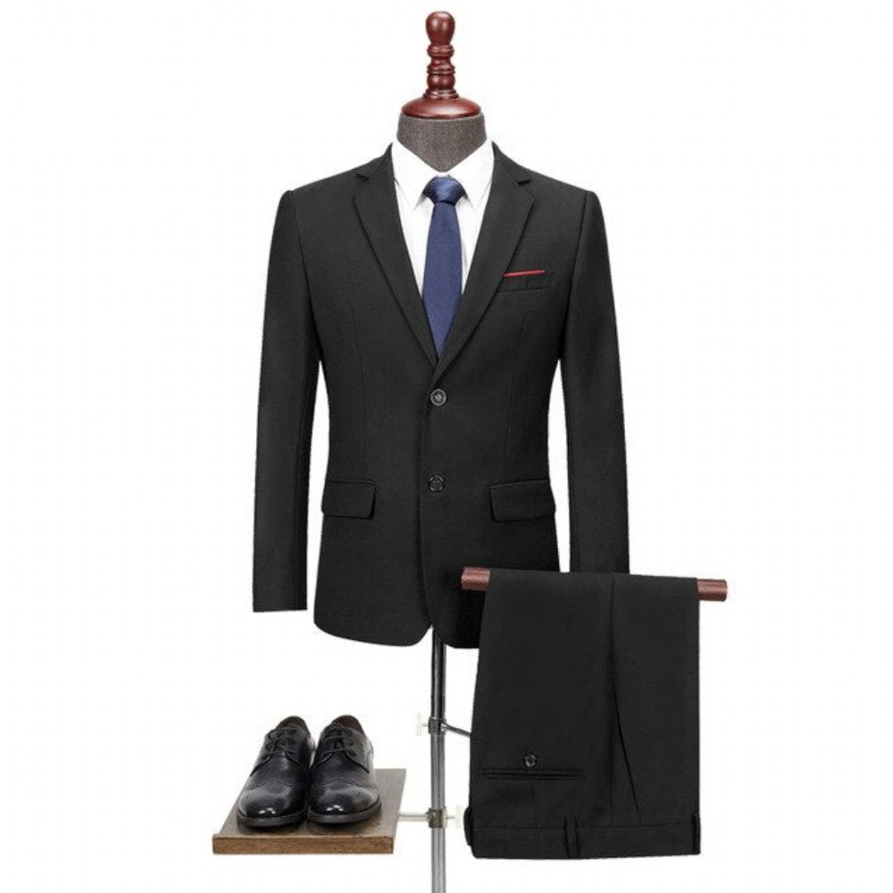 Puvut Miesten Slim Fit Elegant Business Style 2-osainen Puku