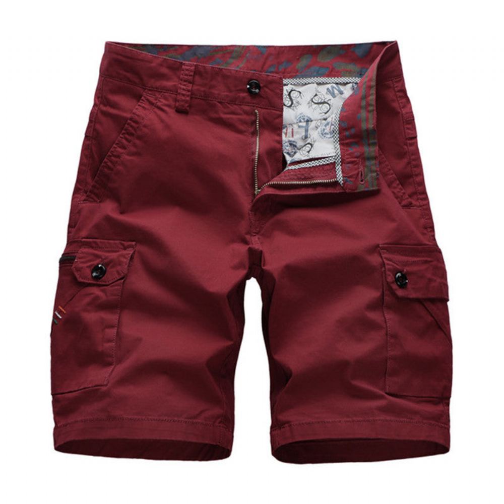 Cargo Multi Poket Solid Shortsit