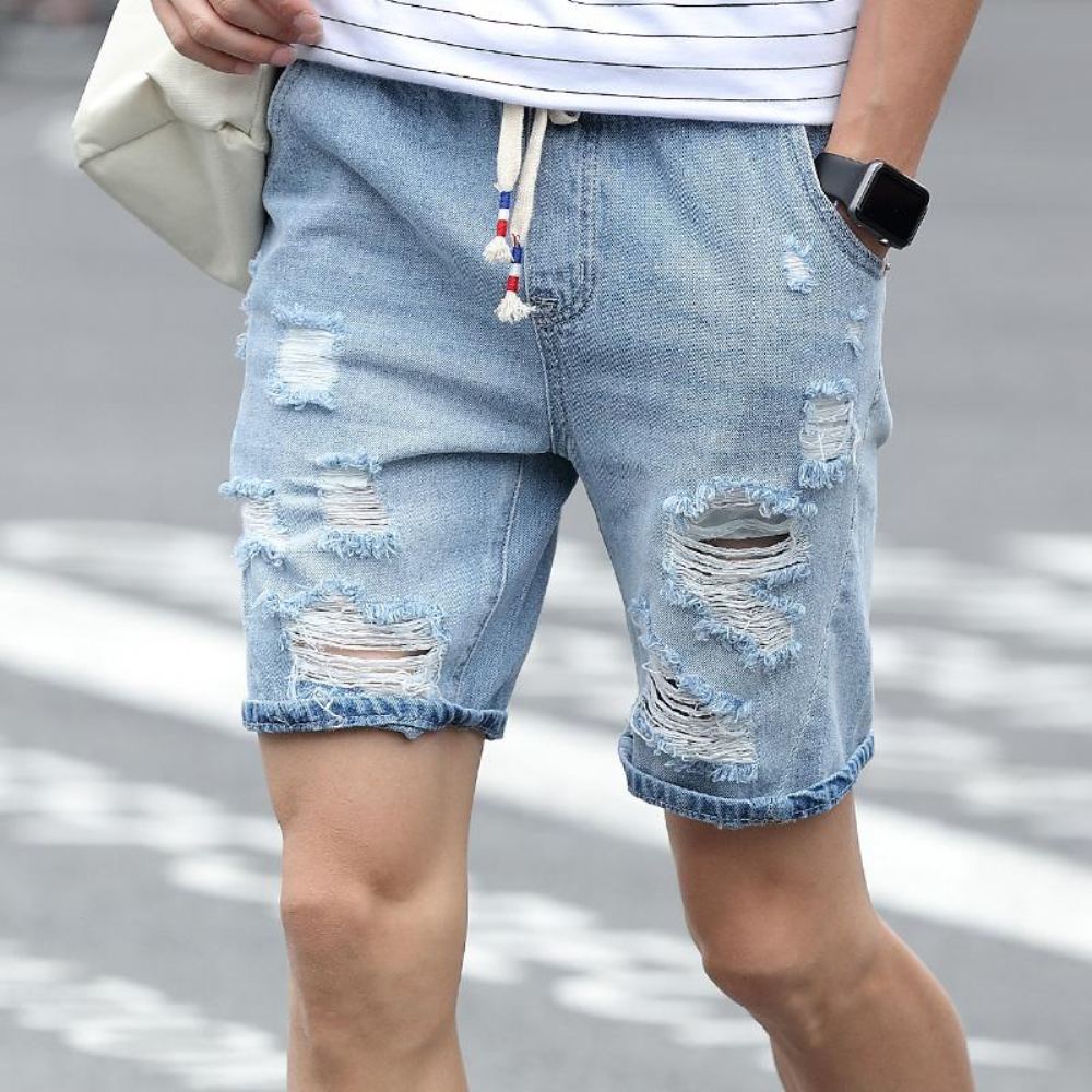 Designer Holes Denim Shortsit