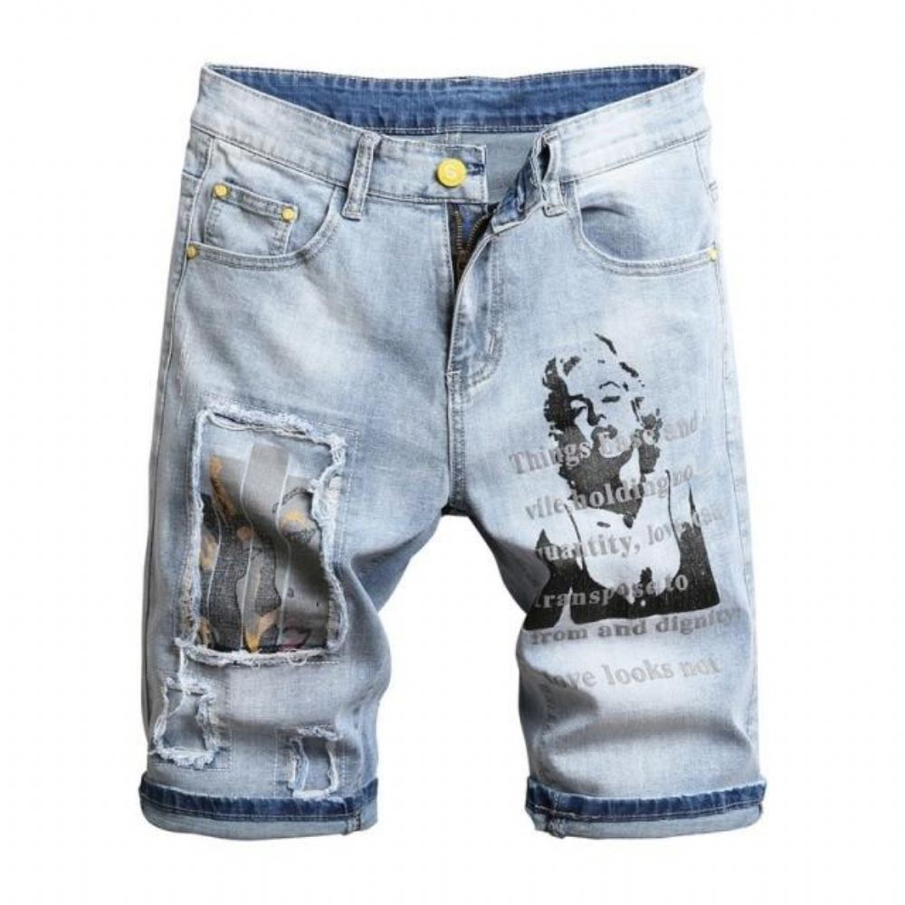 Marilyn Monroe Print Youth Denim Shortsit