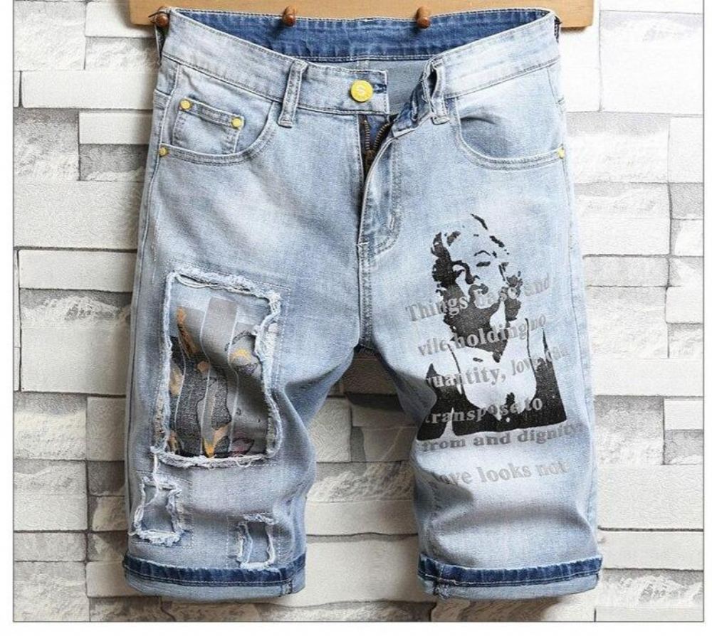 Marilyn Monroe Print Youth Denim Shortsit