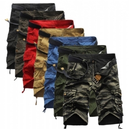 Miesten Mukavat Camo Cargo Shortsit