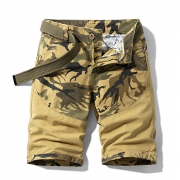 Miesten Shortsit Half Camouflage Loose Cargo Short