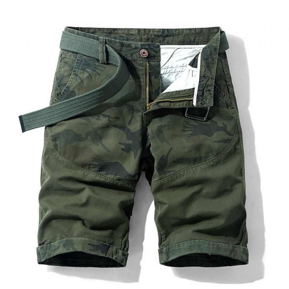 Miesten Shortsit Half Camouflage Loose Cargo Short