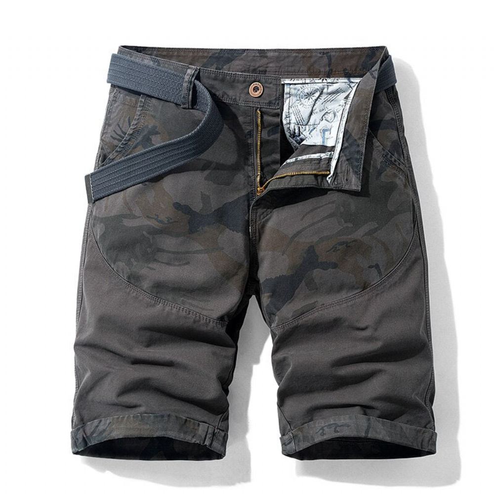 Miesten Shortsit Half Camouflage Loose Cargo Short