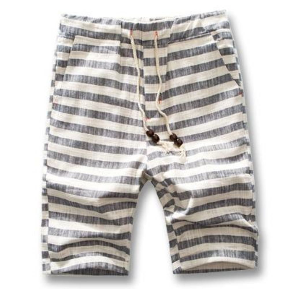 Puuvillasta Valmistetut Stripe Shortsit