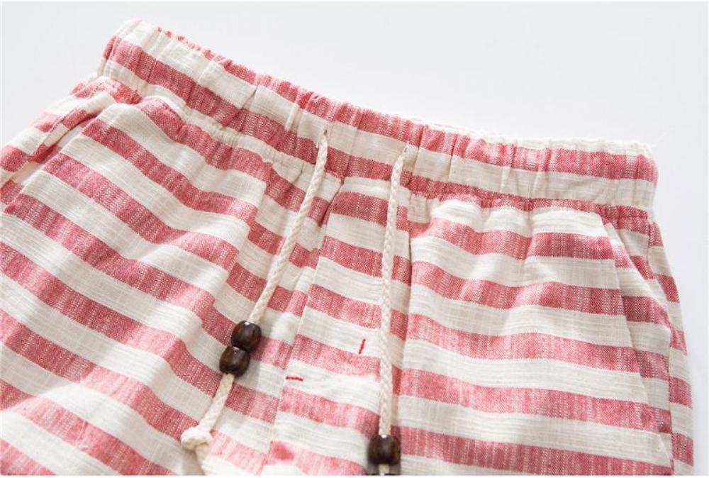 Puuvillasta Valmistetut Stripe Shortsit