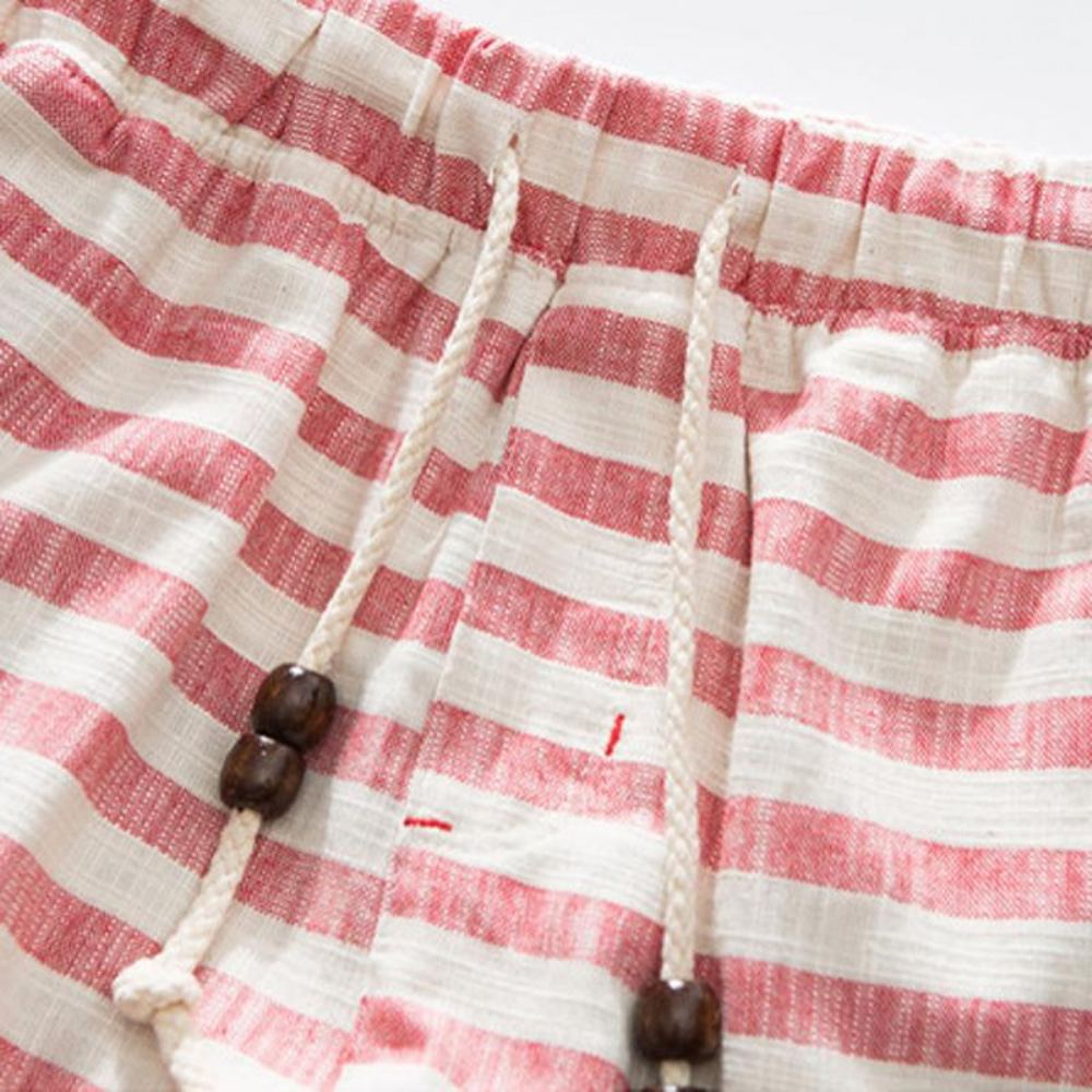 Puuvillasta Valmistetut Stripe Shortsit